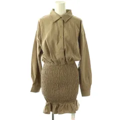 ダーリッチ Darich 23SS シャーリングシャツミニワンピース Free-L ベージュ /DF ■OS