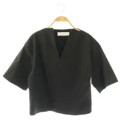 ルシェルブルー LE CIEL BLEU Formed Vneck Shirt シャツ ブラウス プルオーバー 36 ブラック /DF ■OSのサムネイル