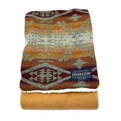 【楠本質店/元住吉】PENDLETON　ペンドルトン　マフラー　ブラウン系　ポリエステル　ウール　全長：115cm　幅：20cｍ　男女兼用のサムネイル