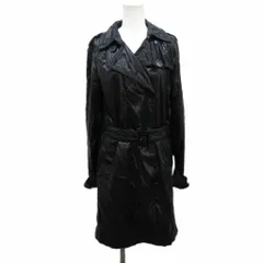 モンクレール MONCLER トレンチコート ナイロン 0 黒 ブラック ダブル