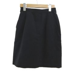 트리콤 갸르손 tricot COMME des GARCONS 스커트 울 S 블랙 블랙 무지 무릎 길이 사이드 포켓/NP ■GY69