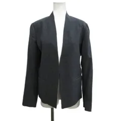セオリーリュクス theory luxe SAXONY SOFT KAYLEE ノーカラージャケット 上着 ウール 38 グレー 長袖 オープンフロント 無地 03-7304150-030-038 /PP ■GY44のサムネイル