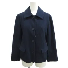 レキップヨシエイナバ L'EQUIPE YOSHIE INABA タグ付き ジャケット 上着 40 ネイビー 紺 長袖 レギュラーカラー リブ B1251JJK023 /PP ■GY44のサムネイル