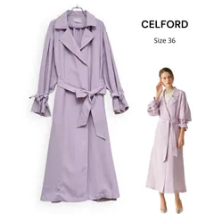 CELFORD セルフォード リネンライク トレンチコート スプリングコート ラベンダー Size36のサムネイル