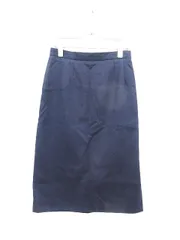アーペーセー A.P.C. スカート タイト ミモレ丈 サイドスリット コットン 36 紺 ネイビー /☆yのサムネイル