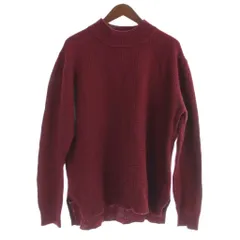 ショット SCHOTT ニット セーター ウール L ワインレッド 長袖 ハイネック ワッフル編み /APのサムネイル
