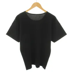 オムプリッセイッセイミヤケ HOMME PLISSE ISSEY MIYAKE ベーシック Basic プリーツ Tシャツ カットソー 半袖 3 黒 ブラック HP46JK420 /YT