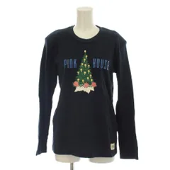 ピンクハウス PINK HOUSE Tシャツ カットソー 紺 ネイビー 長袖 クリスマスツリー柄 ラウンドネック /LPのサムネイル