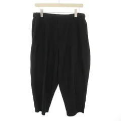 オムプリッセイッセイミヤケ HOMME PLISSE ISSEY MIYAKE ベーシック BASIC プリーツドテーパードパンツ pleated tapered pants イージーパンツ ウエストゴム 3 黒 ブラック HP55JF153 /YTのサムネイル