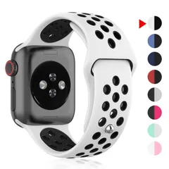 【人気商品】コンパチブル Apple Watch バンド 38mm 40mm 41mm 42mm 44mm 45mm 49mmソフトシリコンバンド 通気性 スポーツシリコンストラップリストバンド交換バンドリストバンド iWatch series SE/10/