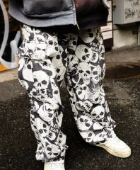 新品《 ERL 》Skull Cargo Pants S カーゴパンツ - メルカリ