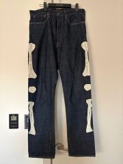 KAPITAL 骨デザイン デニムパンツ グレー - メルカリ