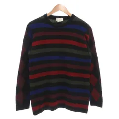 ソニアリキエル SONIA RYKIEL HOMME セーター ウール L マルチカラー ストライプ柄 クルーネック 長袖 /SX ■ECF003のサムネイル