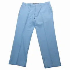 VAGIIE バジエ ワイド テーパード スラックス パンツ トラウザー ノータック 100 大きいサイズ ライトブルー メンズ 【中古】