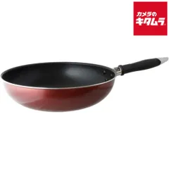 【新品】リビング ｢スピローザIII｣ 深型 フライパン 28cm レッド ガス火専用 《納期約２週間》