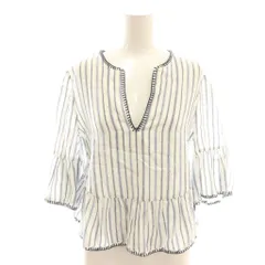 ビーシービージーマックスアズリア BCBGMAXAZRIA ブラウス ストライプ ステッチ プルオーバー XXS ホワイト /DF ■GY57のサムネイル