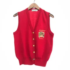 Burberry's バーバリーズ ニットベスト サイズ:M 金ボタン/ヴィンテージ/ノバチェック    レッド レディース / 240001205994