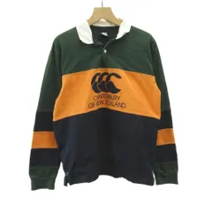カンタベリー CANTERBURY ラガーシャツ カットソー トレーナー L グリーン 紺 ネイビー オレンジ 長袖 ボーダー柄 ロゴ刺繍 /GR ■ECB003のサムネイル