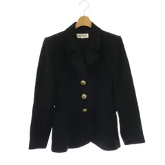 イヴサンローラン YVES SAINT LAURENT テーラードジャケット 金ボタン 総裏地 ウール 38 ブラック /DO ■GY40のサムネイル