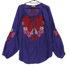 Emilio Pucci エミリオ・プッチ チュニック ブラウス トップス 長袖 レース刺繡 パープル 40【M】 レディース 【中古】のサムネイル