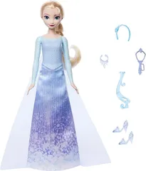 マテル アナと雪の女王（Disney Frozen） くるっとまわして！エルサ ＜ひみつのアクセサリー＞ きせかえ人形・ハウス ままごと・ごっこ遊び 3歳から ブルー JBG59のサムネイル