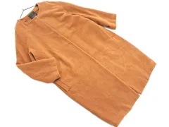 nano universe ナノユニバース ウール混 ノーカラー コート size36/茶 ◇■ レディースのサムネイル
