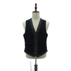 マッキントッシュフィロソフィー MACKINTOSH PHILOSOPHY ベスト ジレ ミドル丈 40 L 紺 ベージュ Vネック 切替 /SY2 ■GY60のサムネイル