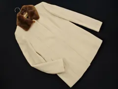 PAUL STUART ポールスチュアート アルパカ混 ファー 付き ジャケット size11/アイボリー ◇■ レディースのサムネイル