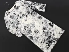 Jewel Changes ジュエルチェンジズ ユナイテッドアローズ 花柄 Iライン ワンピース size38/白ｘ黒 ■◇ レディースのサムネイル