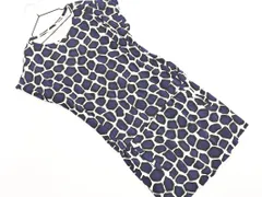 DIANE VON FURSTENBERG ダイアンフォンファステンバーグ シルク混 ジラフ柄 ワンピース size6/紺 ■◇ レディースのサムネイル