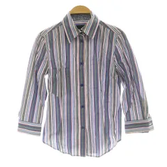 ポールスミス ブラック Paul Smith BLACK ストライプ シャツ 長袖 40 マルチカラー 紫 パープル 白 ホワイト /SS ■OSのサムネイル