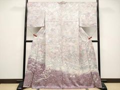 特価品】総絞り□振袖単品 レアカラー163cmエンジ成人式前撮りeB55 