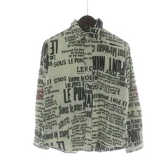 ティグルブロカンテ TIGRE BROCANTE シャツ S 白 ホワイト 文字プリント 長袖 トップス 総柄 /PP ■GY99のサムネイル