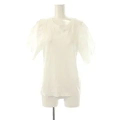 バーニーズニューヨーク BARNEYS NEW YORK ウォッシャブル ボリュームスリーブ Tシャツ カットソー 五分袖 F 白 ホワイト /AT ■OSのサムネイル
