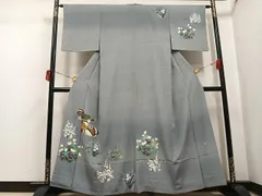平和屋着物●人間国宝　羽田登喜男　TOKIOetTOKI　訪問着　鴛鴦草花文　正絹　逸品　AABJ0143phのサムネイル