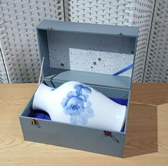 大倉陶園 ブルーローズ 花瓶 35cm - メルカリ
