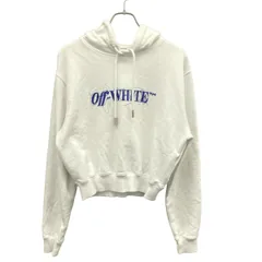 OFF-WHITE オフホワイト ロゴプリントクロップドプルオーバーパーカー OWBB016F21JER001 ホワイト XSのサムネイル