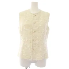 マディソンブルー MADISONBLUE CREW NECK VEST RIBBON TWEED クルーネックツイードベスト パールボタン 02 アイボリー MB251-1103EX /KHのサムネイル
