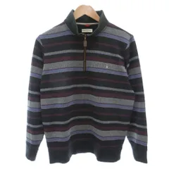 ハッシュパピー Hush Puppies ニット セーター M マルチカラー ボーダー柄 ハーフジップ 長袖 /KR ■GY66のサムネイル