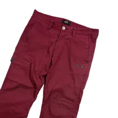 OAKLEY オークリー 千鳥格子柄 カーゴパンツ パンツ サイズ 32 /ボルドー系 メンズ ゴルフのサムネイル