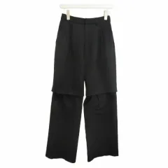 ページボーイ PAGE BOY パンツ ハーフパンツ 2WAY F 黒 ブラック プリーツ 切り替えデザイン フルレングス /KW ■ECE003のサムネイル