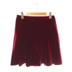 レッド ヴァレンティノ RED VALENTINO ベロアベルベット フレア ミニスカート 38 ワインレッド /HS ■OSのサムネイル
