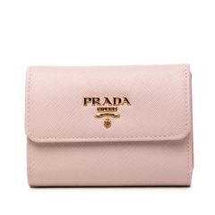 新品 PRADA プラダ 2MH042 三角ロゴプレート 三つ折り財布 レザー