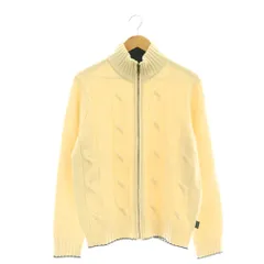 ヘンリーコットンズ HENRY COTTON'S ウールカシミヤ ジップアップ ニット カーディガン L アイボリー /CX ■OSのサムネイル