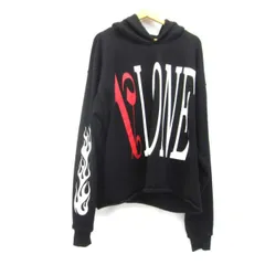 Vlone x Palm Angels パーム・エンジェルス Hoodie パーカー ブラック レッド SIZE:L メンズ □UF4444のサムネイル