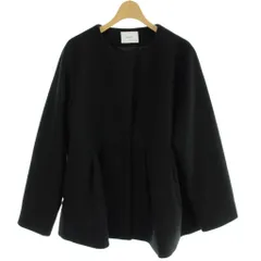 ディスコート Discoat 25AW WポケットZIPブルゾン ジャケット 上着 F 黒 ブラック 無地 ノーカラー 長袖 タック入り /AB ■OSのサムネイル