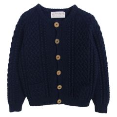 美品 INVERALLAN 英国製 4A ARAN CARDIGAN ネイビー - メルカリ