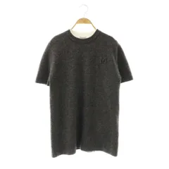 ミラオーウェン Mila Owen 24AW Mモチーフ付ウールブレンドミニニットワンピース アルパカ混 0 グレー /DO ■OSのサムネイル