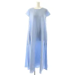 スピック&スパン Spick&Span テントラインドレス フォーマル S ライトブルー 無地 ラウンドネック 半袖 /OK ■OSのサムネイル
