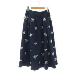 チェスティ Chesty SISTER JANE デイジー刺繍スカート ロング フレア 0 ネイビー マルチカラー /DO ■OSのサムネイル